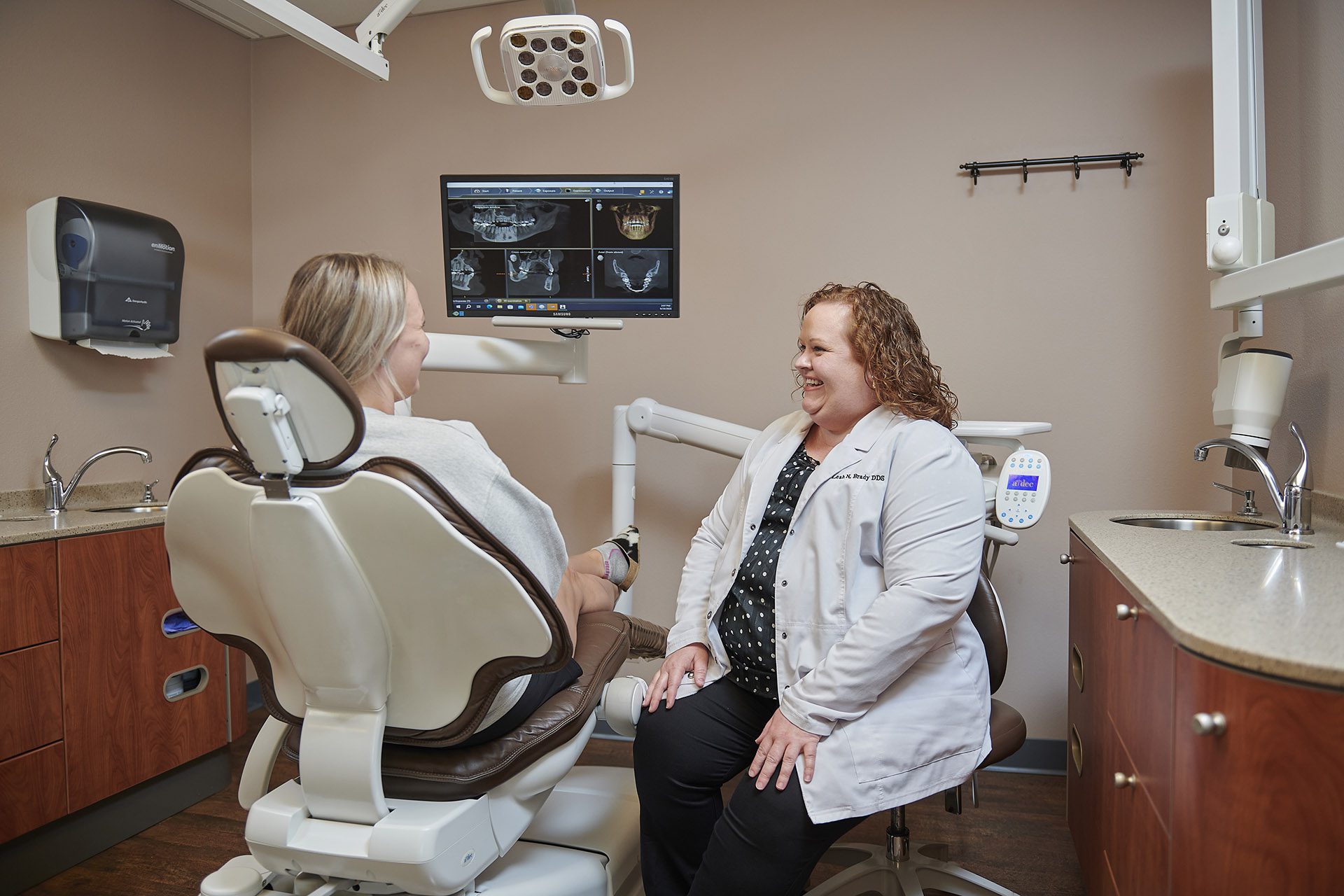 Dr. Brady and patient - Ideal Image Dentistry